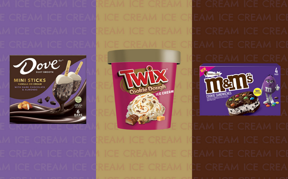 Компания Mars представила новое мороженое под марками M&M’s, Twix и Dove