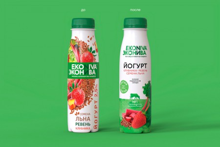 Новый дизайн упаковки йогуртовой линейки "ЭкоНива"