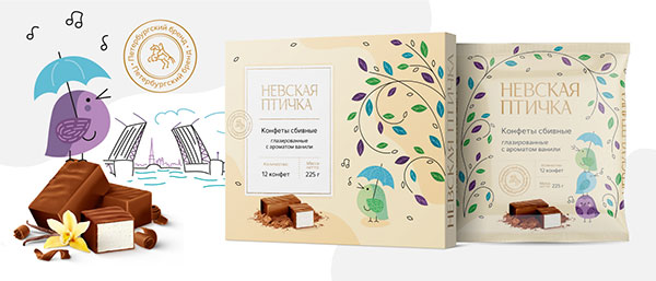 Новая коллекция конфет «Невская птичка» от кондитерской фабрики «Нева»