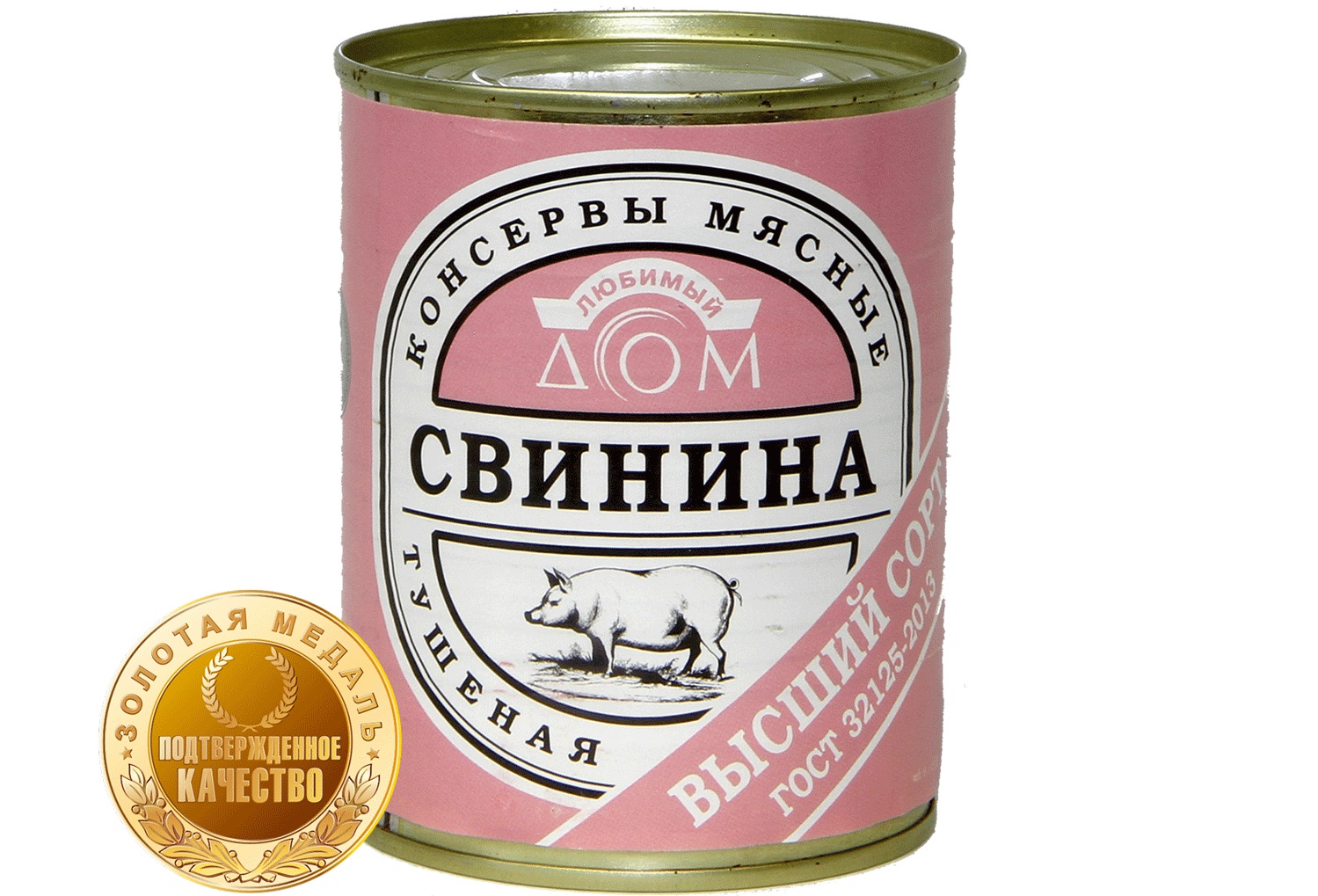 Выбор редакции журнала «Гастрономия. Бакалея» Свинина тушеная ТМ «ЛЮБИМЫЙ ДОМ»