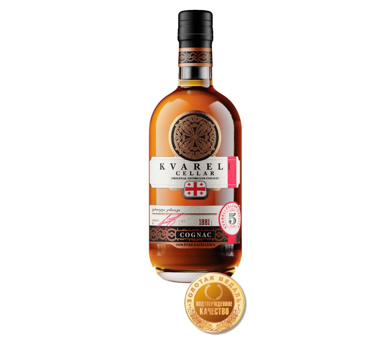 Выбор редакции журнала «Спиртные напитки» Коньяк пятилетний KVARELI CELLAR.