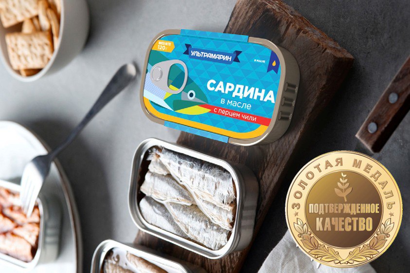 Выбор редакции журнала «Гастрономия. Бакалея» Сардина в масле с перцем чили ТМ «Ультрамарин»