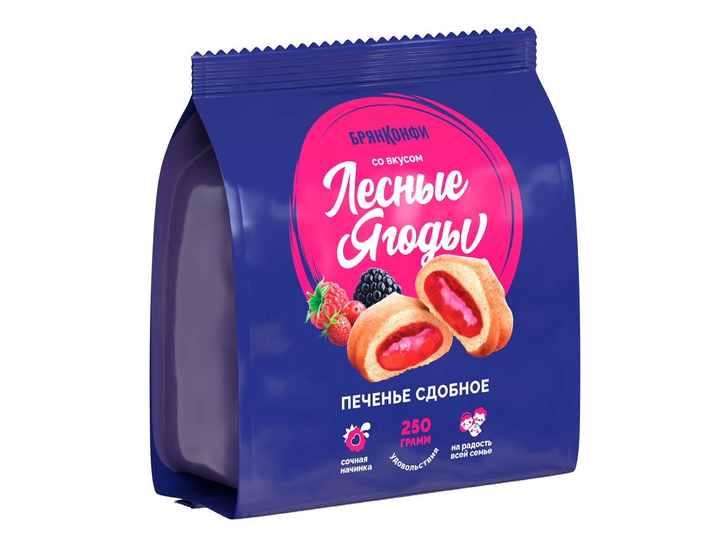 Печенье сдобное со вкусом «Лесные ягоды» ТМ «БРЯНКОНФИ» – новинка рынка